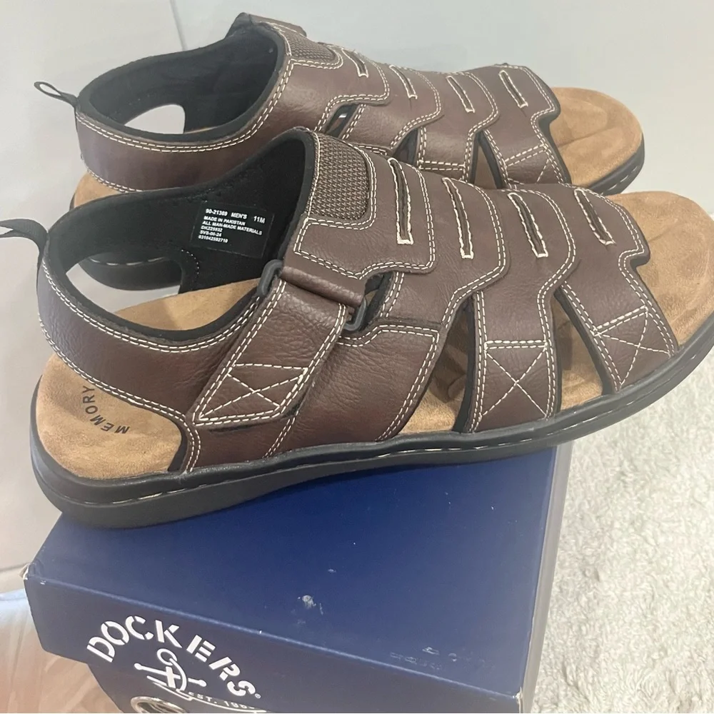Dockers‎ Men's Dark Brown Strap Sandals